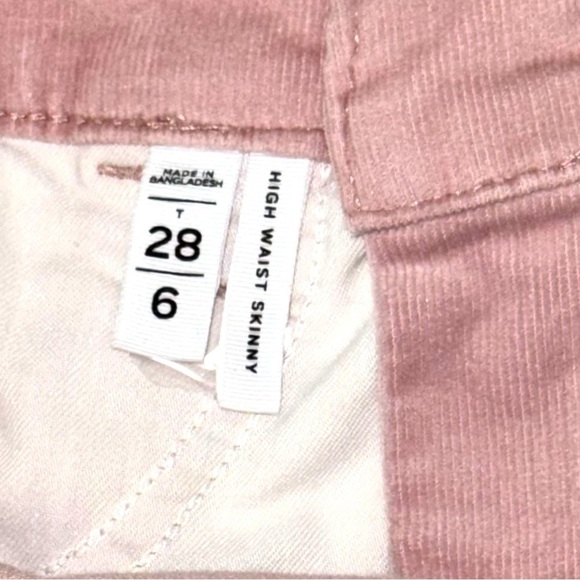 LOFT Sz 28/6 Soft Pink Skinny Corduroy 5 Pocket Jeans Cotton-Modal Spandex NWOT - Picture 5 of 6
